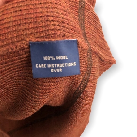 TRUE MEASURE Sweater Men's Size XL Red 100% Wool Pullover Elbow Patches - Picture 9 of 11